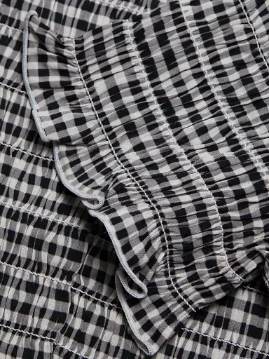 Reformation Women's Aggie Gingham Check Peplum Top - Remy Check | Thumbnail 7 Reformation Women's Aggie Gingham Check Peplum Top - Remy Check | Thumbnail 7