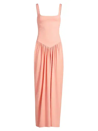 Mariandree Gaitan Women's Viana Pleated Maxi Dress - Coral - Size Large | Thumbnail 1 Mariandree Gaitan Women's Viana Pleated Maxi Dress - Coral - Size Large | Thumbnail 1