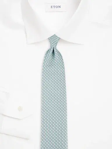 Eton Men's Parrot Print Silk Tie | Thumbnail 2 Eton Men's Parrot Print Silk Tie | Thumbnail 2