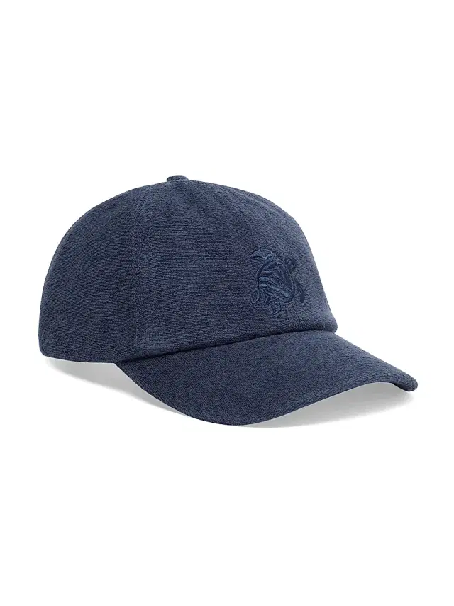 Men's Terry Logo-Embroidered Baseball Cap - Bleu Marine Men's Terry Logo-Embroidered Baseball Cap - Bleu Marine