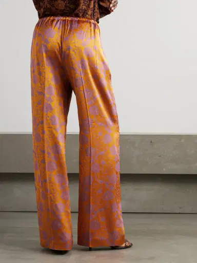 Dries Van Noten Satin-jacquard Wide-leg Pants | Thumbnail 3 Dries Van Noten Satin-jacquard Wide-leg Pants | Thumbnail 3