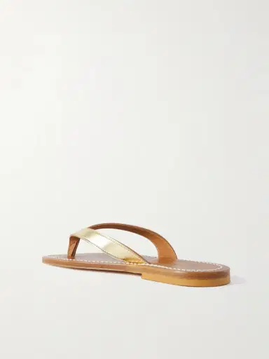 K Jacques St Tropez Torino Metallic Leather Sandals | Thumbnail 3 K Jacques St Tropez Torino Metallic Leather Sandals | Thumbnail 3