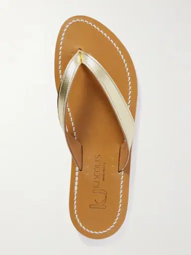K Jacques St Tropez Torino Metallic Leather Sandals | Thumbnail 5 K Jacques St Tropez Torino Metallic Leather Sandals | Thumbnail 5