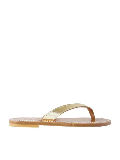 K Jacques St Tropez Torino Metallic Leather Sandals | Thumbnail 1 K Jacques St Tropez Torino Metallic Leather Sandals | Thumbnail 1