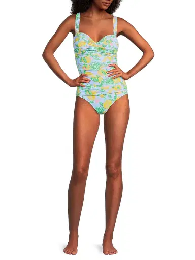 Lilly Pulitzer Women's Solaria Bluette Make Lemonade One-Piece Swimsuit - Bluette Make Lemonade | Thumbnail 2 Lilly Pulitzer Women's Solaria Bluette Make Lemonade One-Piece Swimsuit - Bluette Make Lemonade | Thumbnail 2