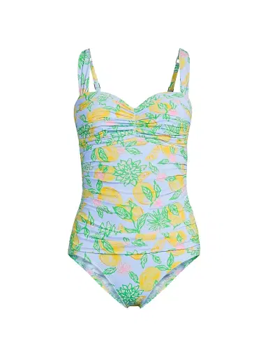 Lilly Pulitzer Women's Solaria Bluette Make Lemonade One-Piece Swimsuit - Bluette Make Lemonade | Thumbnail 1 Lilly Pulitzer Women's Solaria Bluette Make Lemonade One-Piece Swimsuit - Bluette Make Lemonade | Thumbnail 1