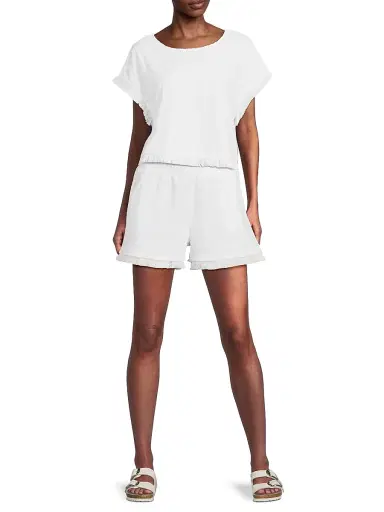 Lilly Pulitzer Women's Riv Terry Coverup Shorts - Resort White Lil Butterfly - Size XL | Thumbnail 2 Lilly Pulitzer Women's Riv Terry Coverup Shorts - Resort White Lil Butterfly - Size XL | Thumbnail 2