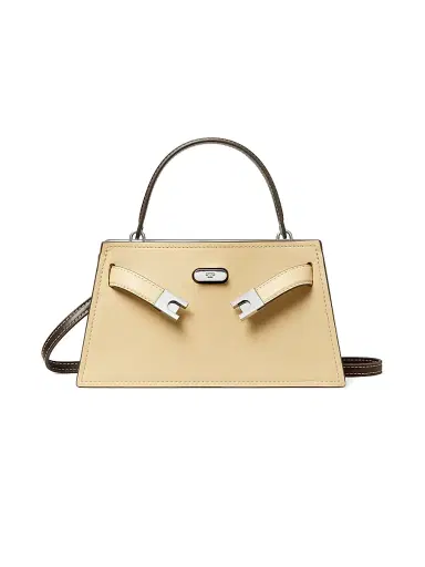 Tory Burch Women's Lee Radziwill Petite Leather Top Handle Bag - Praline | Thumbnail 1 Tory Burch Women's Lee Radziwill Petite Leather Top Handle Bag - Praline | Thumbnail 1
