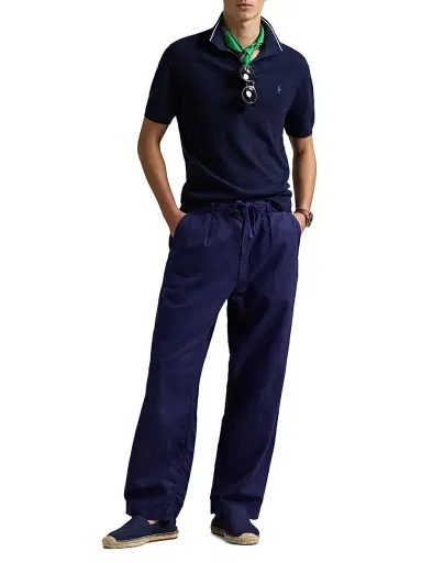 Polo Ralph Lauren Men's Relaxed-Fit Linen-Cotton Pants - Newport Navy | Thumbnail 2 Polo Ralph Lauren Men's Relaxed-Fit Linen-Cotton Pants - Newport Navy | Thumbnail 2