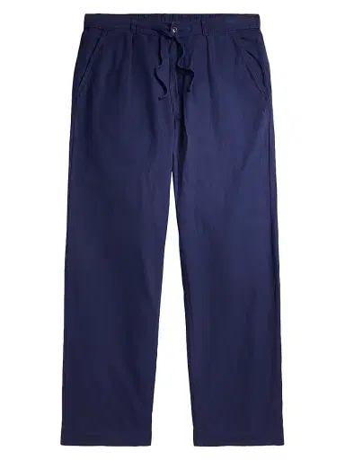 Polo Ralph Lauren Men's Relaxed-Fit Linen-Cotton Pants - Newport Navy | Thumbnail 1 Polo Ralph Lauren Men's Relaxed-Fit Linen-Cotton Pants - Newport Navy | Thumbnail 1