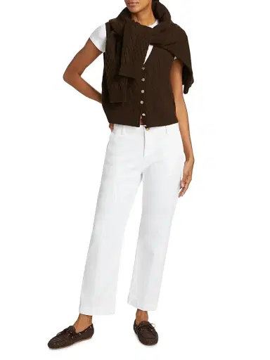 Kobi Halperin Women's Hope Stretch-Cotton Straight-Fit Pants - White | Thumbnail 2 Kobi Halperin Women's Hope Stretch-Cotton Straight-Fit Pants - White | Thumbnail 2