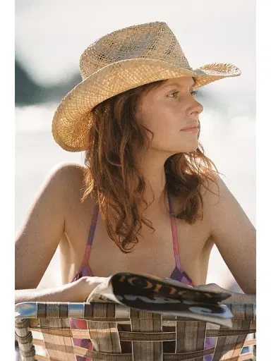 Lack of color Women's Memoirs Sundance Cowboy Raffia Hat - Natural - Size Large | Thumbnail 3 Lack of color Women's Memoirs Sundance Cowboy Raffia Hat - Natural - Size Large | Thumbnail 3