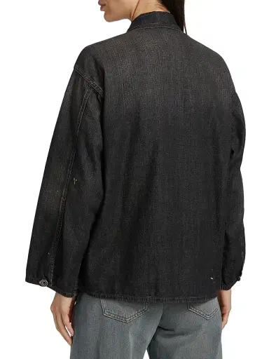 Maison Margiela Women's Oversized Denim Pull-Over Shirt - Black - Size 2 | Thumbnail 5 Maison Margiela Women's Oversized Denim Pull-Over Shirt - Black - Size 2 | Thumbnail 5