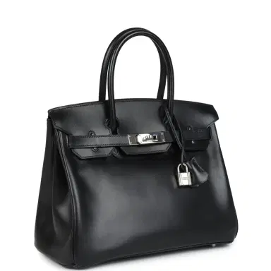 HERMÈS Vintage Hermes Birkin 30 Black Box Palladium Hardware | Thumbnail 2 HERMÈS Vintage Hermes Birkin 30 Black Box Palladium Hardware | Thumbnail 2