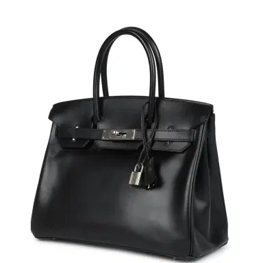 HERMÈS Vintage Hermes Birkin 30 Black Box Palladium Hardware | Thumbnail 5 HERMÈS Vintage Hermes Birkin 30 Black Box Palladium Hardware | Thumbnail 5