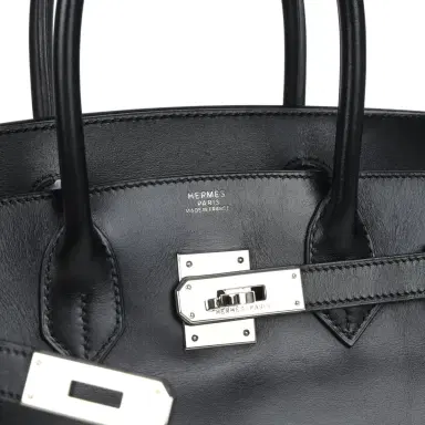 HERMÈS Vintage Hermes Birkin 30 Black Box Palladium Hardware | Thumbnail 7 HERMÈS Vintage Hermes Birkin 30 Black Box Palladium Hardware | Thumbnail 7