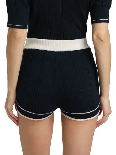 Guest in Residence Women's Racer Cashmere Knit Shorts - Midnight | Thumbnail 5 Guest in Residence Women's Racer Cashmere Knit Shorts - Midnight | Thumbnail 5