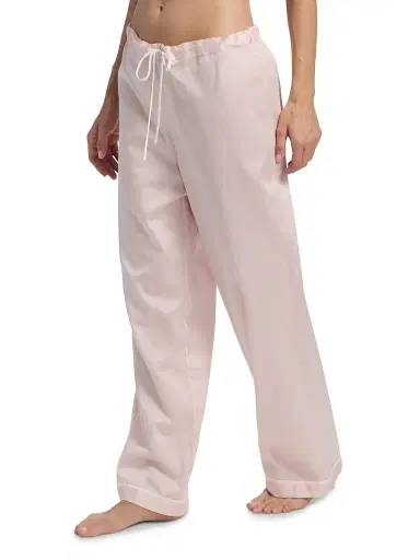 Natori Women's Essentials Embroidered Cotton Sateen Pajamas - Blush Pink | Thumbnail 4 Natori Women's Essentials Embroidered Cotton Sateen Pajamas - Blush Pink | Thumbnail 4
