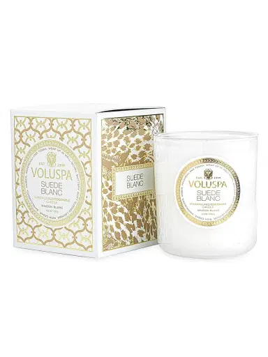 Voluspa Suede Blanc Boxed Classic Candle | Thumbnail 4 Voluspa Suede Blanc Boxed Classic Candle | Thumbnail 4