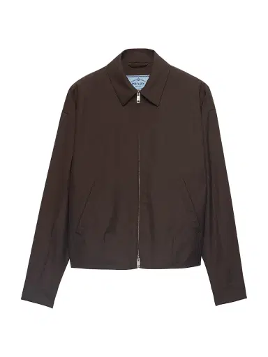 Prada Women's Kid Mohair Blouson Jacket - Brown | Thumbnail 1 Prada Women's Kid Mohair Blouson Jacket - Brown | Thumbnail 1