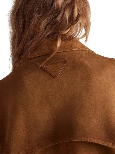 Prada Women's Suede Jacket - Brown | Thumbnail 4 Prada Women's Suede Jacket - Brown | Thumbnail 4