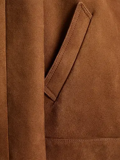 Prada Women's Suede Jacket - Brown | Thumbnail 5 Prada Women's Suede Jacket - Brown | Thumbnail 5