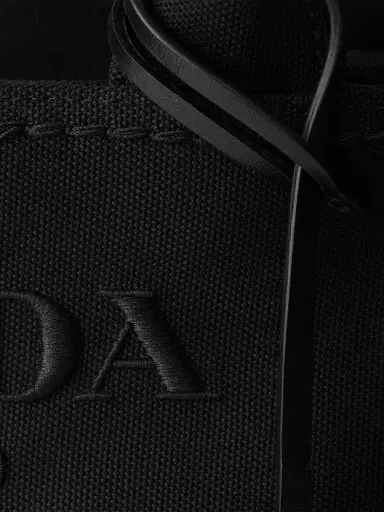 Prada Women's Jardiniere Cotton Canvas Top Handle Bag - Black | Thumbnail 5 Prada Women's Jardiniere Cotton Canvas Top Handle Bag - Black | Thumbnail 5