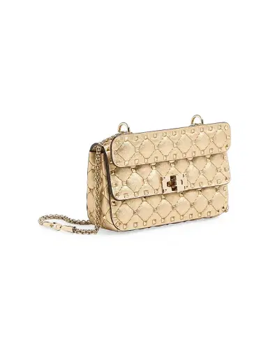 Valentino Garavani Women's Rockstud Spike Laminated Nappa Crossbody Bag - Mekong | Thumbnail 3 Valentino Garavani Women's Rockstud Spike Laminated Nappa Crossbody Bag - Mekong | Thumbnail 3