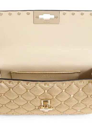 Valentino Garavani Women's Rockstud Spike Laminated Nappa Crossbody Bag - Mekong | Thumbnail 6 Valentino Garavani Women's Rockstud Spike Laminated Nappa Crossbody Bag - Mekong | Thumbnail 6