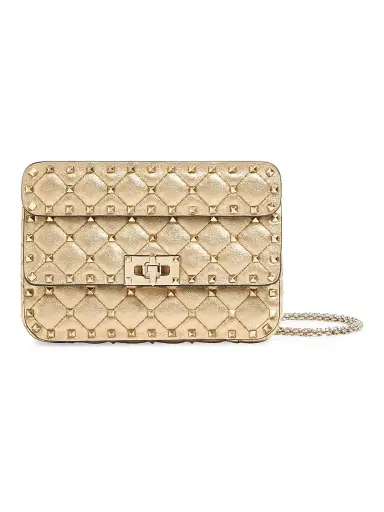 Valentino Garavani Women's Rockstud Spike Laminated Nappa Crossbody Bag - Mekong | Thumbnail 1 Valentino Garavani Women's Rockstud Spike Laminated Nappa Crossbody Bag - Mekong | Thumbnail 1