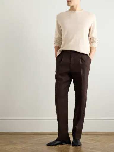 Stòffa Straight-Leg Pleated Linen Trousers - Men | Thumbnail 2 Stòffa Straight-Leg Pleated Linen Trousers - Men | Thumbnail 2