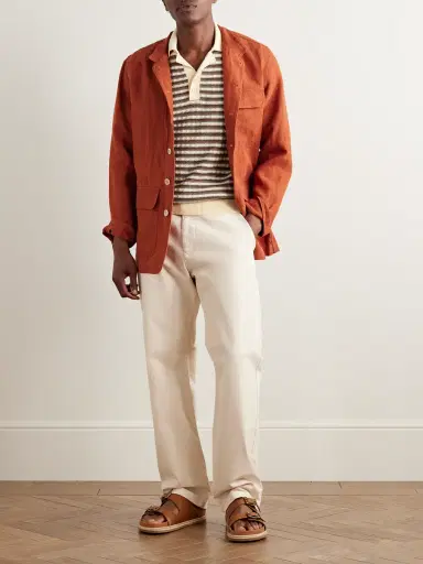 NN07 Aden 1923 Straight-Leg Organic Cotton-Blend Twill Trousers - Men | Thumbnail 2 NN07 Aden 1923 Straight-Leg Organic Cotton-Blend Twill Trousers - Men | Thumbnail 2