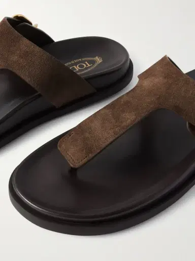 Tod's Buckled Suede Sandals | Thumbnail 4 Tod's Buckled Suede Sandals | Thumbnail 4