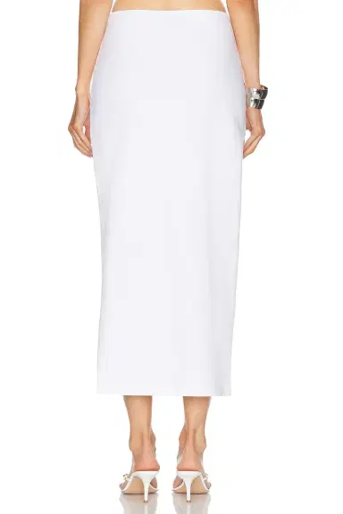 Norma Kamali Side Slit Midcalf Skirt | Thumbnail 4 Norma Kamali Side Slit Midcalf Skirt | Thumbnail 4