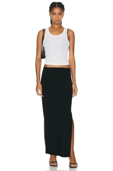 Norma Kamali Side Slit Long Skirt | Thumbnail 5 Norma Kamali Side Slit Long Skirt | Thumbnail 5