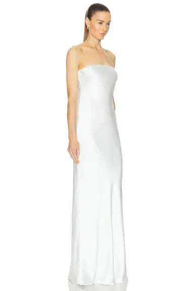 Norma Kamali Bias Strapless Gown | Thumbnail 2 Norma Kamali Bias Strapless Gown | Thumbnail 2