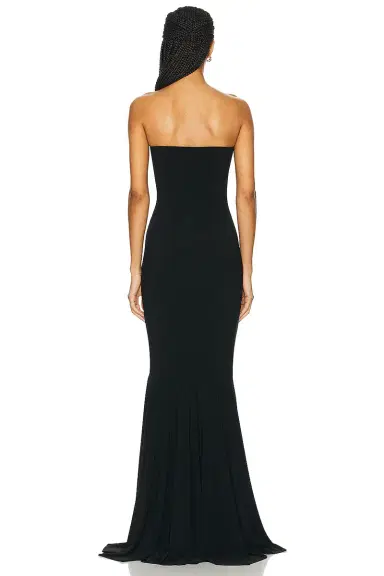 Norma Kamali Strapless Shirred Front Fishtail Gown | Thumbnail 3 Norma Kamali Strapless Shirred Front Fishtail Gown | Thumbnail 3