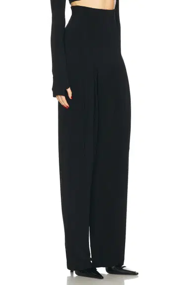 Norma Kamali High Waisted Tailored Pleat Pant | Thumbnail 2 Norma Kamali High Waisted Tailored Pleat Pant | Thumbnail 2