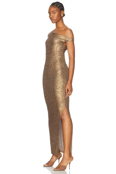 Norma Kamali Drop Shoulder Fitted Gown | Thumbnail 3 Norma Kamali Drop Shoulder Fitted Gown | Thumbnail 3