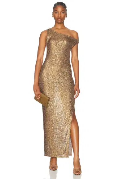 Norma Kamali Drop Shoulder Fitted Gown | Thumbnail 1 Norma Kamali Drop Shoulder Fitted Gown | Thumbnail 1