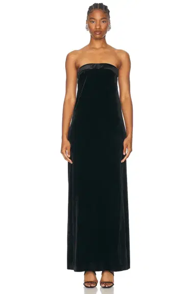 Norma Kamali Strapless Tailored Side Slit Gown | Thumbnail 2 Norma Kamali Strapless Tailored Side Slit Gown | Thumbnail 2
