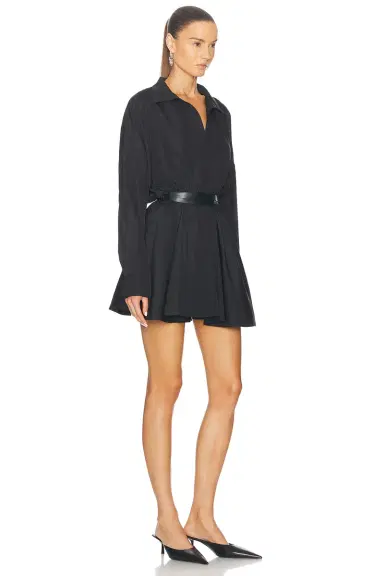 Norma Kamali Super Oversized Boyfriend Shirt Flared Mini Dress | Thumbnail 2 Norma Kamali Super Oversized Boyfriend Shirt Flared Mini Dress | Thumbnail 2