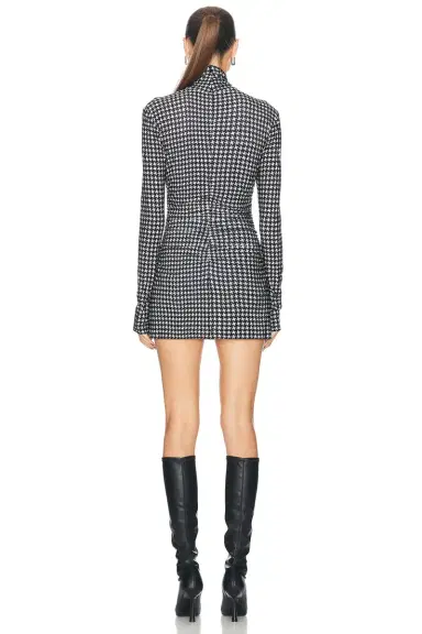 Norma Kamali Long Sleeve Turtleneck Pickleball Dress | Thumbnail 3 Norma Kamali Long Sleeve Turtleneck Pickleball Dress | Thumbnail 3