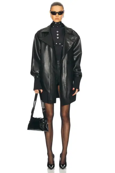 Norma Kamali Oversized Moto Jacket | Thumbnail 5 Norma Kamali Oversized Moto Jacket | Thumbnail 5