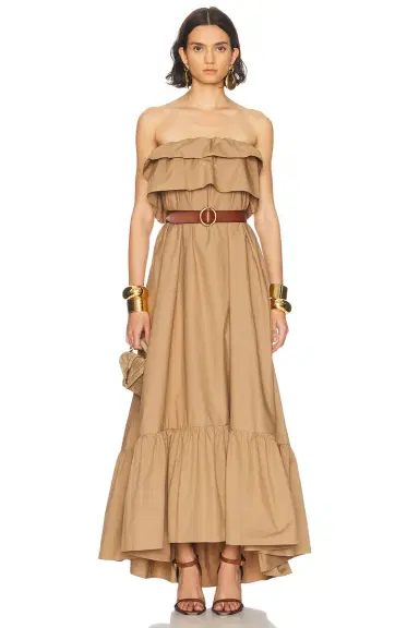 Saint Laurent Strapless Maxi Dress | Thumbnail 1 Saint Laurent Strapless Maxi Dress | Thumbnail 1