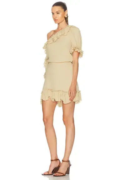 Saint Laurent One Shoulder Mini Dress | Thumbnail 4 Saint Laurent One Shoulder Mini Dress | Thumbnail 4