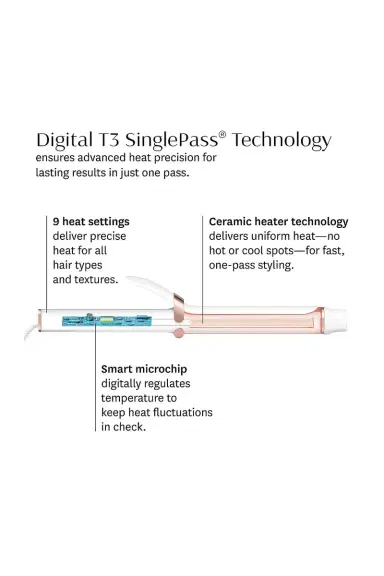 T3 Singlepass Curl X 1.5 Ceramic Extra-long Barrel Curling Iron | Thumbnail 7 T3 Singlepass Curl X 1.5 Ceramic Extra-long Barrel Curling Iron | Thumbnail 7