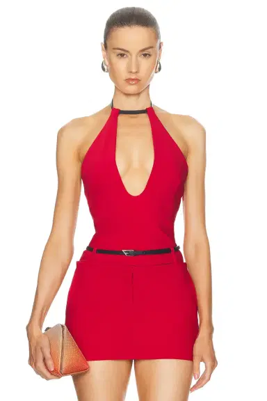 The Attico Plunge Neck Tank Top | Thumbnail 1 The Attico Plunge Neck Tank Top | Thumbnail 1