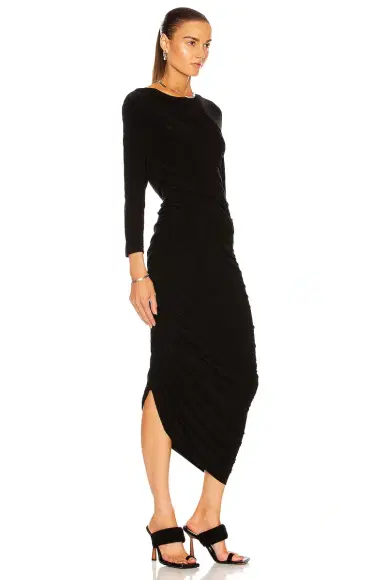 Norma Kamali Long Sleeve Diana Gown | Thumbnail 2 Norma Kamali Long Sleeve Diana Gown | Thumbnail 2