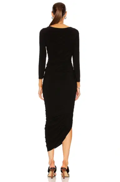 Norma Kamali Long Sleeve Diana Gown | Thumbnail 4 Norma Kamali Long Sleeve Diana Gown | Thumbnail 4